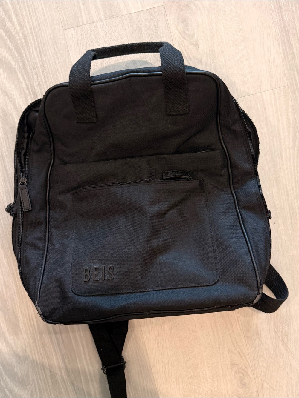 BEIS The Expandable Backpack in Black - Picture 2 of 6
